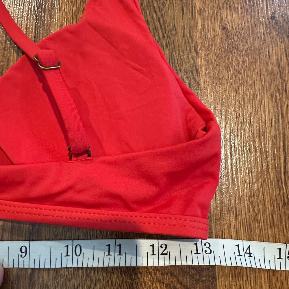 Andie Valencia Bikini Top Women’s Small Red NWT Swim Top Supportive Minimalist - Picture 8 of 9